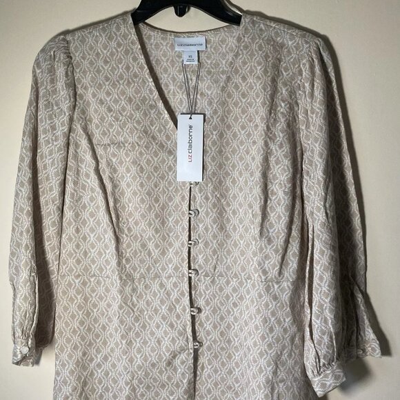 Liz Claiborne Long Sleeve Button Down Size XS Top New With Tag - Picture 1 of 6
